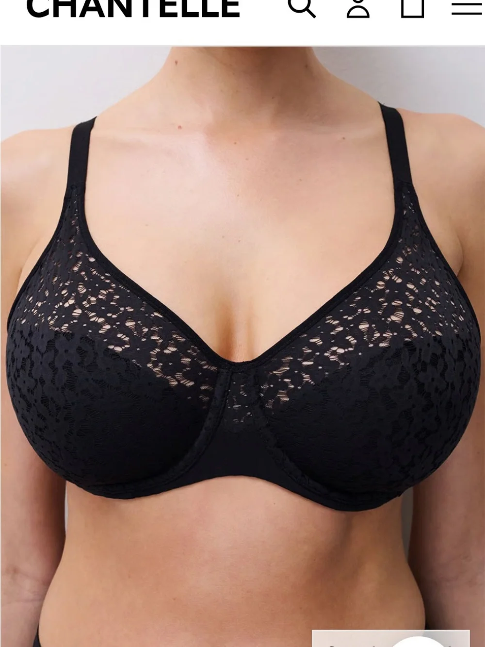 Chantelle underwire bra size 38DD
